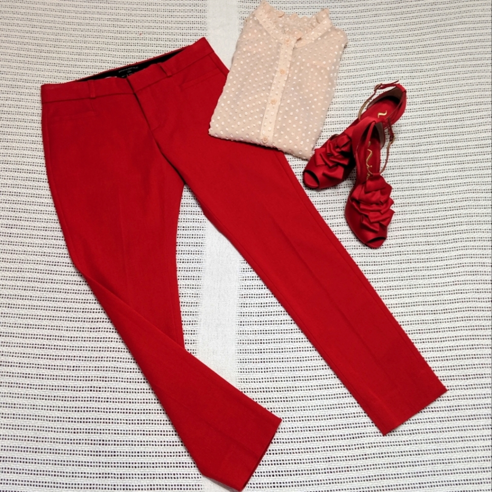 Banana Republic Red ♥️ Cropped Skinny Sloan Pants Size 0P